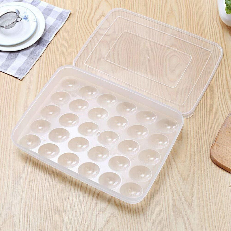 premium mart Plastic Egg Container - 2 dozen(White)