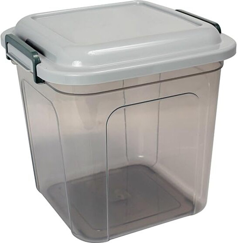 NAYASA Plastic Grocery Container - 18 L(Grey)