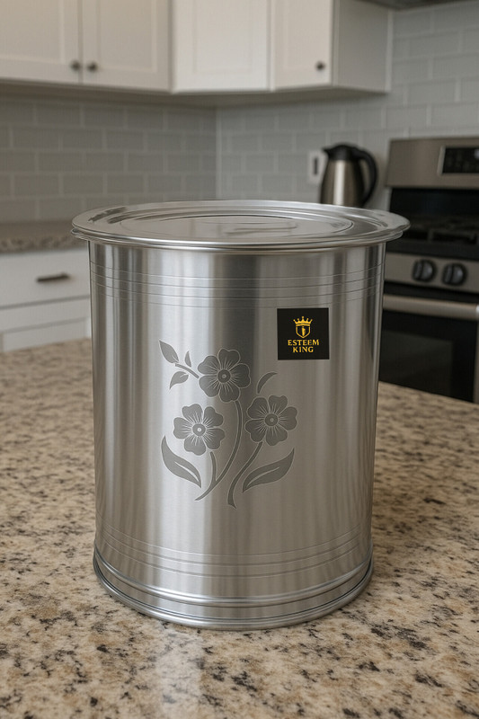 ESTEEM KING Stainless Steel Grocery Container - 9 L(Silver)