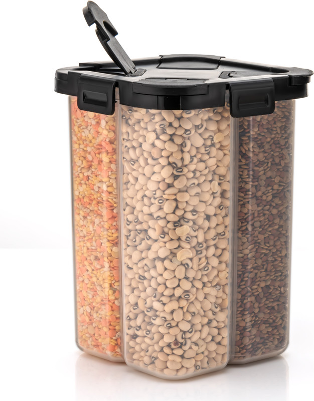RK EMPIRE Plastic Grocery Container - 2500 ml(Black)