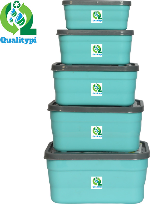Qualitypi Plastic Utility Container - 1850 ml, 1250 ml, 850 ml, 550 ml, 400 ml(Pack of 5, Pink)