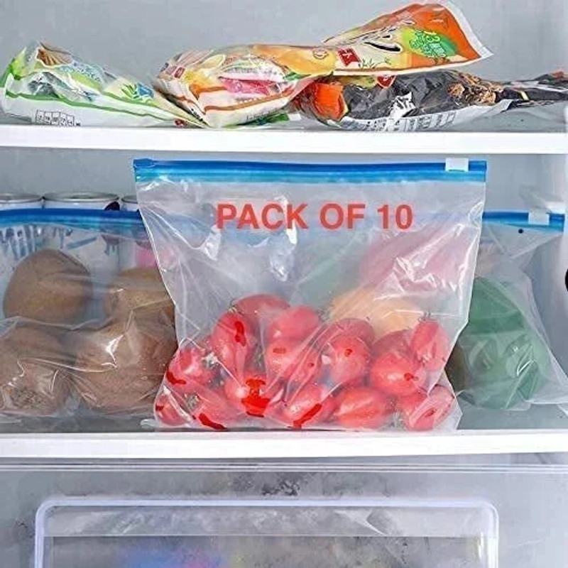Cookzella Plastic Fridge Container  - 1000 ml(Pack of 6, Off White)