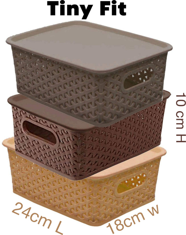 Suprita Plastic Utility Container - 3000 ml(Pack of 3, Multicolor)