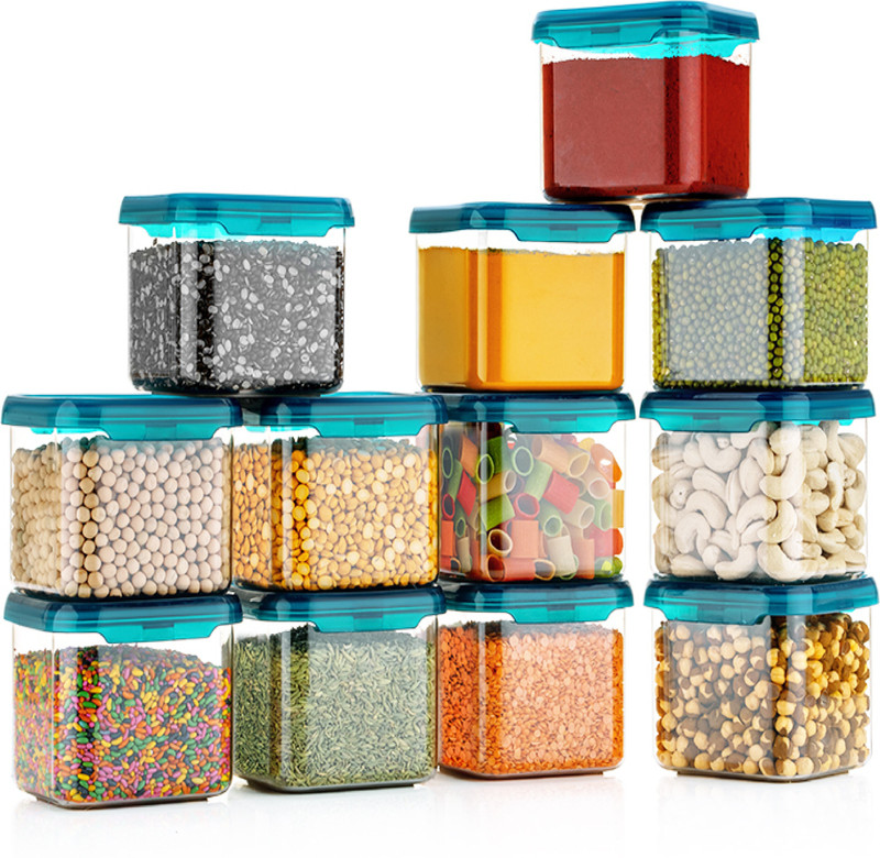 kitchkart Plastic Grocery Container  - 550 ml(Pack of 12, Clear)
