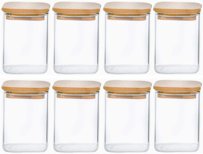jay gatrad seller Glass Grocery Container - 230 ml(Pack of 6, Clear)