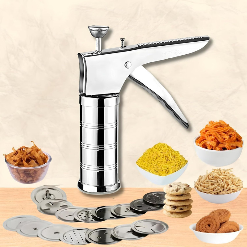 SLDHUB KITCHEN PRESS SEV MAKER 01 Cookie & Biscuit Press Pump(Manual)