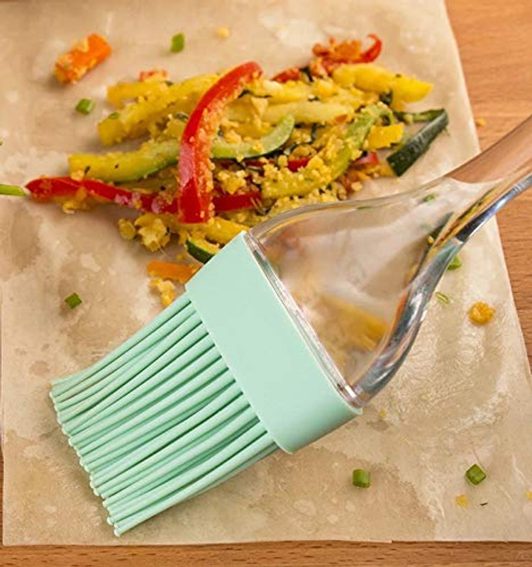 QuackQuack 3-Piece Silicone Oil Brush Set – Heat-Resistant & Easy to Clean Silicone Flat Pastry Brush(Pack of 3)
