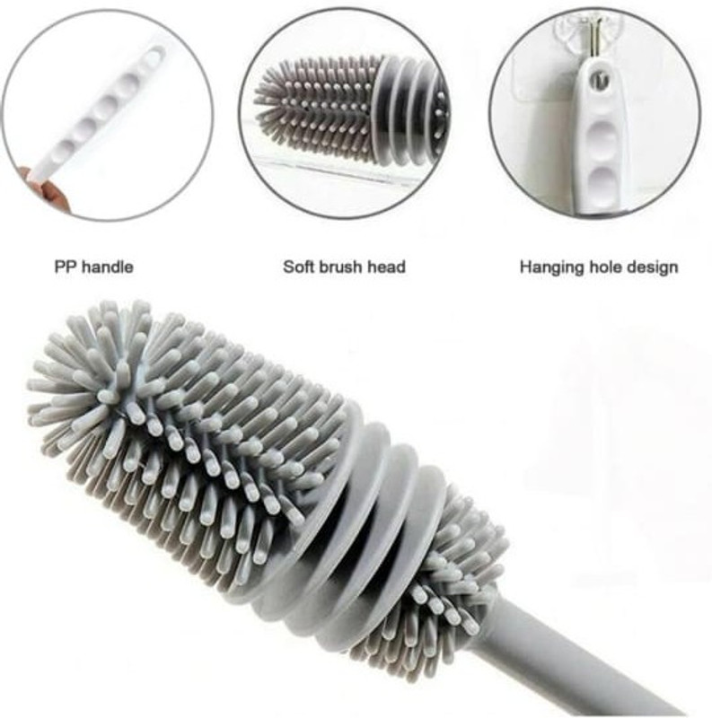 Zepp It is suitable for cleaning Jars,mugs,jugs sports bottles too Silicone Flat Pastry Brush(Pack of 1)