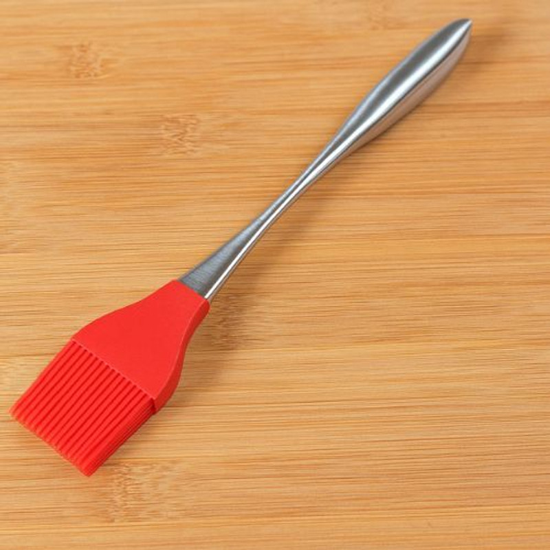 Baskety Silicone Basting & Cooking Brush for Baking and Cooking use Sauces and Marinades Silicone Flat Pastry Brush(Pack of 2)