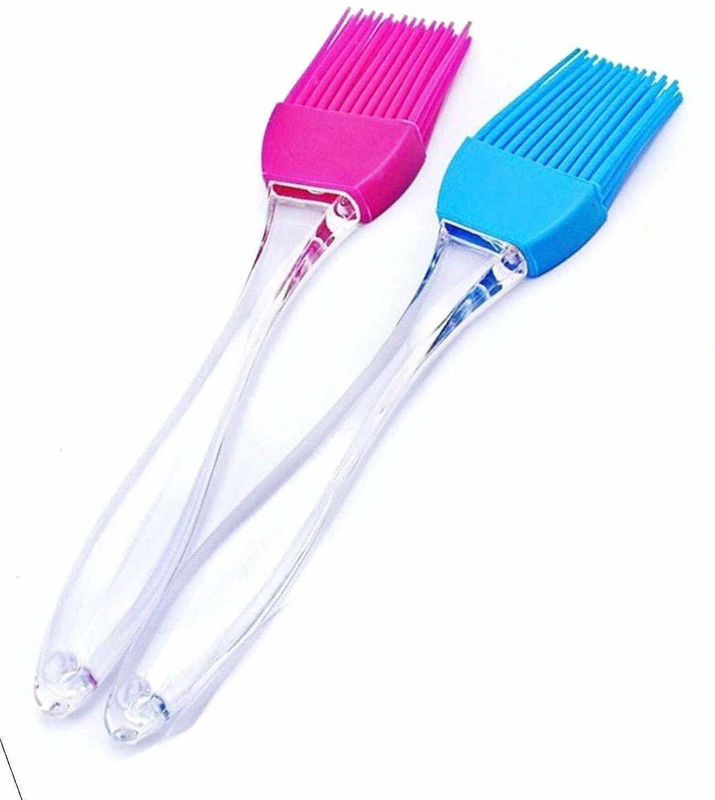 Khatushyam Flat Pastry Brush silicon, handle material Fiber Flat (Pack of 2) SILICON Flat Pastry Brush(Pack of 2)