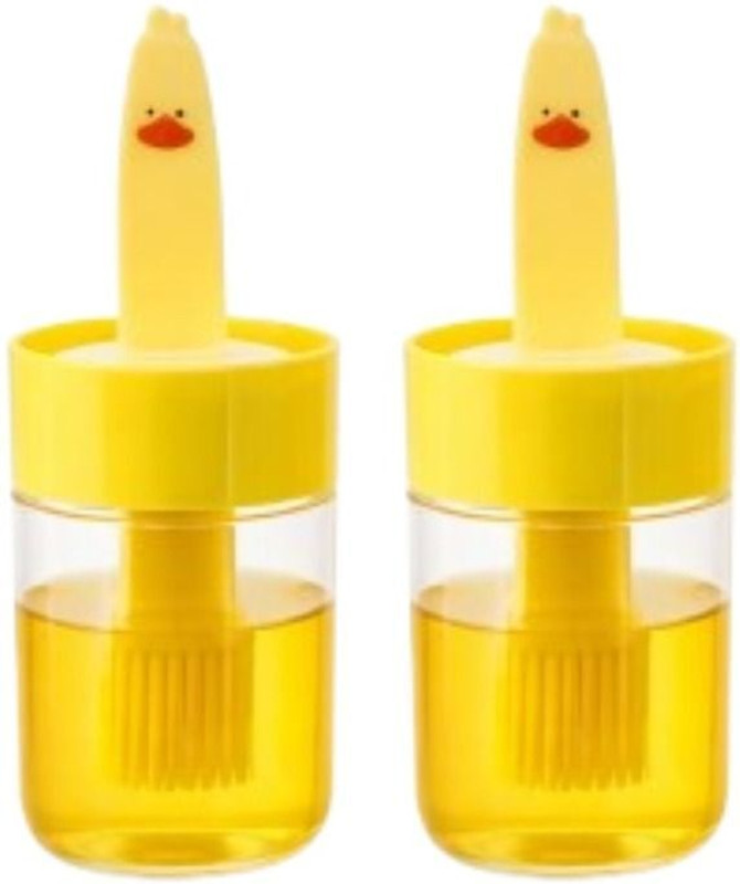 Trend Trakker Multipurpose Duck Oil Brush Bottle for Butter, Sauce & Marinade Silicone Round Pastry Brush(Pack of 2)