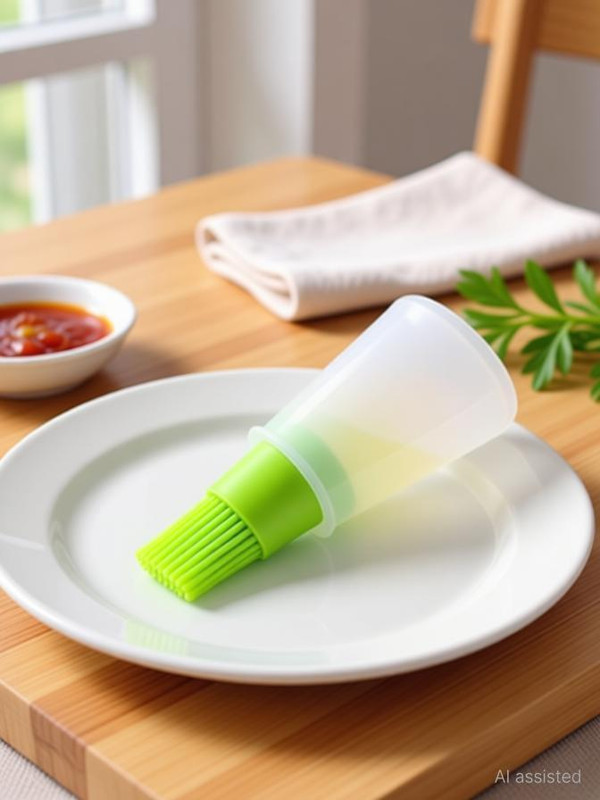 wynyc Oil Brush with Spatula and Silicone Cooking Oil Bottle Basting Brush silicon Flat Pastry Brush(Pack of 1)