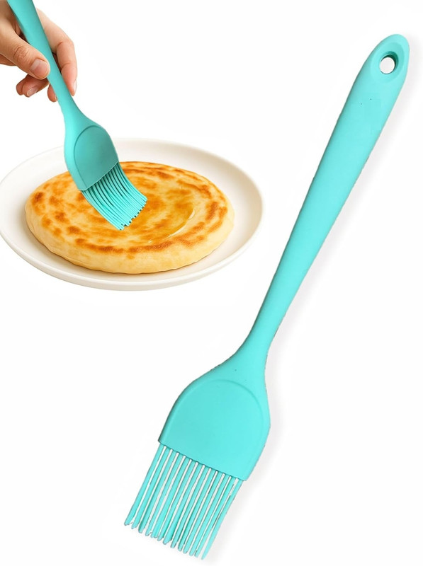SYMKARD Silicone Basting Pastry Brush, Cooking, Baking, and Grilling, (Random Colur) SILICONE Flat Pastry Brush(Pack of 1)
