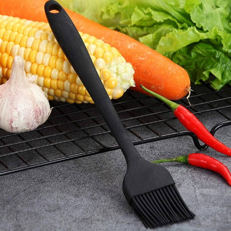 Baskety Silicone Oil & Sauce Brush for Grilling, Baking, and Marinating Silicone Flat Pastry Brush(Pack of 2)