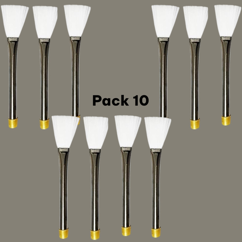 ABE Cotton Thread Oil Basting Pastry Brush with Steel Handle Alloy Steel, Cotton Flat Pastry Brush(Pack of 10)