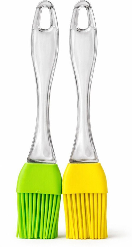 aaRJay Enterprises aaRJay Silicone Oil Brush for|Grilling|BBQ|Basting|(Set of 2 Random Colours) Silicone Flat Pastry Brush(Pack of 2)