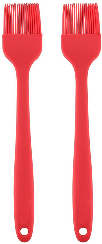 MobFest Full Silicone Brush & Spatula 21 cm for Kitchen Cooking Oiling, Silicone Flat Pastry Brush(Pack of 2)