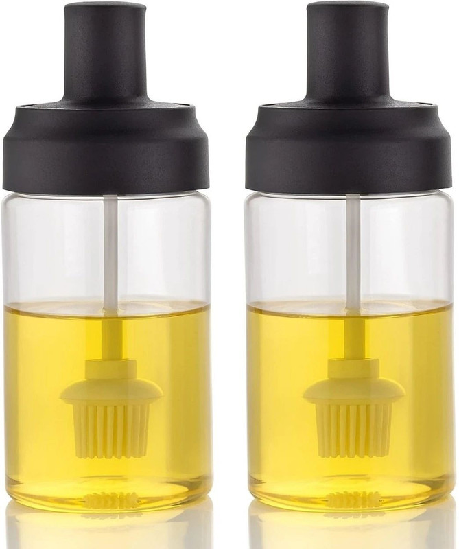 TheOzShop 350 Ml Oil Brush Bottle Pure Silicon Brush Silicon Round Pastry Brush(Pack of 2)