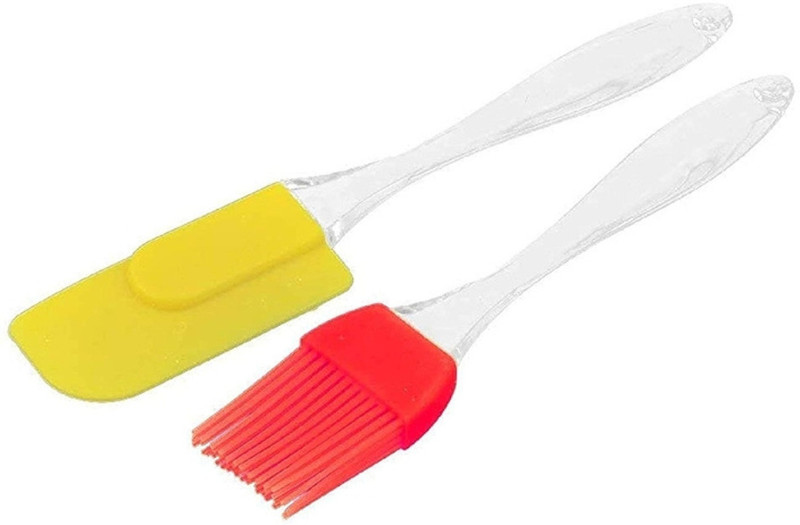 INSIDE EDIT Silicone Spatula & Oil Brush Set (2 Pcs) silicon Flat Pastry Brush(Pack of 2)