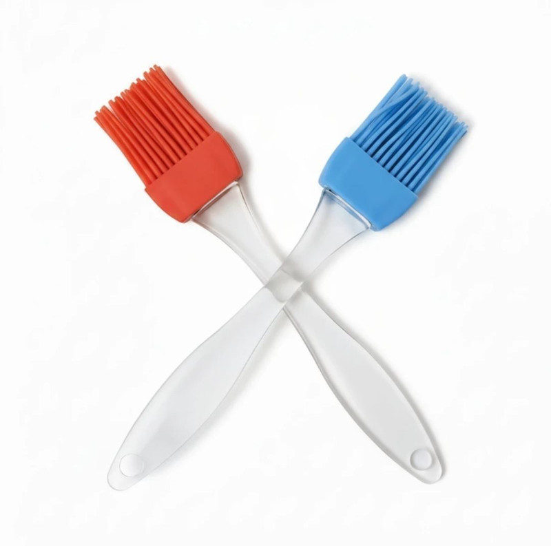 VibeKitchen Premium Silicone Basting & Pastry Brush Set for Cooking Silicone Flat Pastry Brush(Pack of 2)