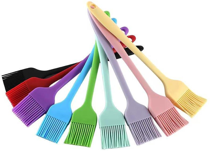 VIXONS Silicone Basting Brushes (Multicolor) Silicone Flat Pastry Brush(Pack of 2)
