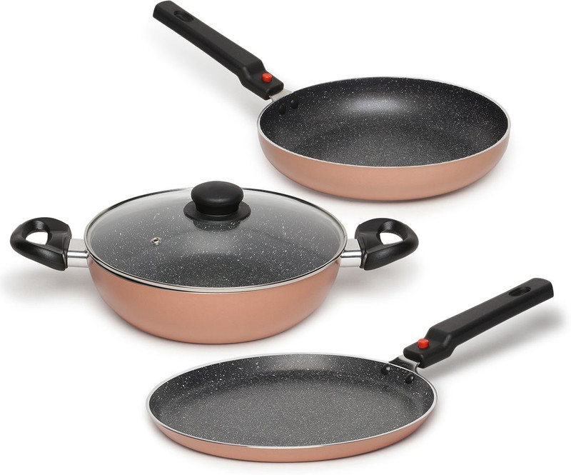 Prestige Festival Pack - Build Your Kitchen Induction Bottom Non-Stick Coated Cookware Set(Aluminium, 3 - Piece)