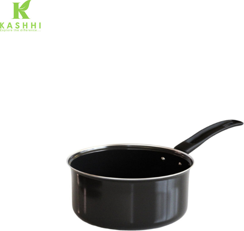 Kashvi Big Sauce Pan 1500ml / 18 Diameter Induction Bottom Non-Stick Coated Cookware Set(Cast Iron, 1 - Piece)