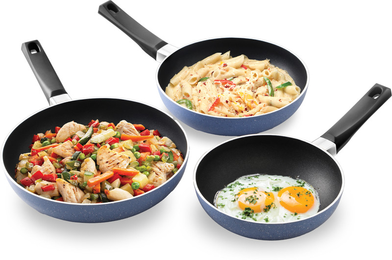 Hawkins Quik Frying Pan Set, Kitchen Gift Pack (IQFS) Induction Bottom Non-Stick Coated Cookware Set(Aluminium, 3 - Piece)