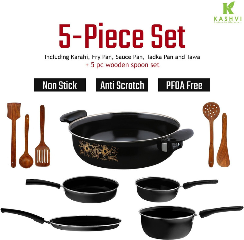 Prestige Ceraglide Non-Stick 3 Piece BYK Set Induction Bottom Non-Stick Coated Cookware Set(Ceramic, 3 - Piece)