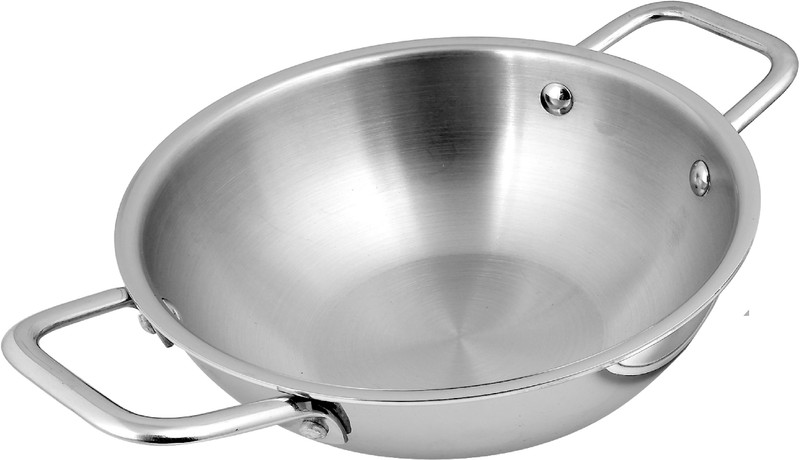 LIMETRO STEEL Triply Stainless Steel Cookware Combo Set of 2 | 1.5 L Kadhai, 20 cm Frypan | Induction Bottom Cookware Set(Triply, Stainless Steel, 2 - Piece)