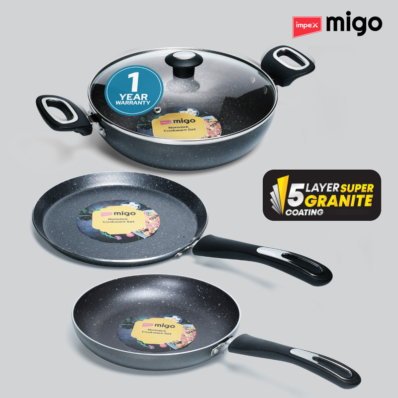IMPEX Nonstick Granite 4 Pcs Festival Gift Set