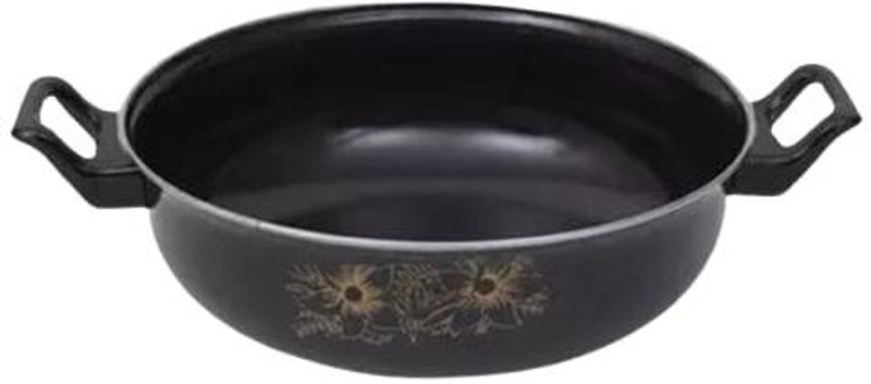 cookpro Non Stick Kadahi Induction & Gas Compatible 26 Cm Diameter 3.5 L(Black) 1 Pcs Induction Bottom Non-Stick Coated Cookware Set(Cast Iron, 1 - Piece)