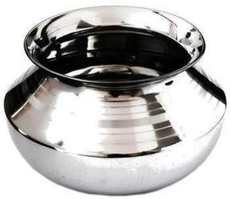 AR Enterprise Heavy Base Sipri Dekchi Handi Bhagona Cooking Degchi for kitchen (5 Litre) Cookware Set(Stainless Steel, 1 - Piece)