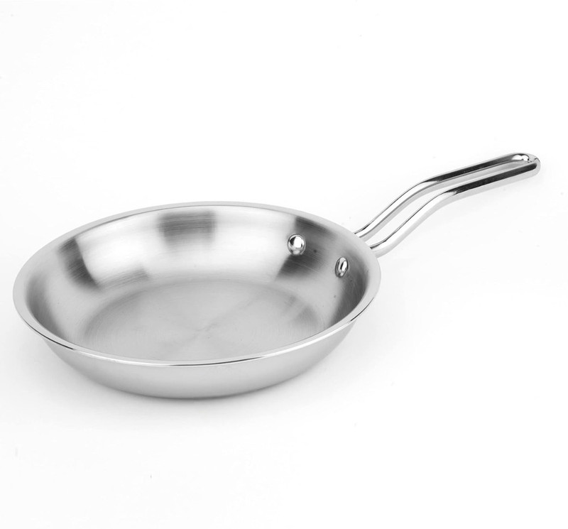 LIMETRO STEEL Triply Stainless Steel Pan | Stainless Steel Frying Pan with Lid | Induction Bottom Cookware Set(Triply, 1 - Piece)