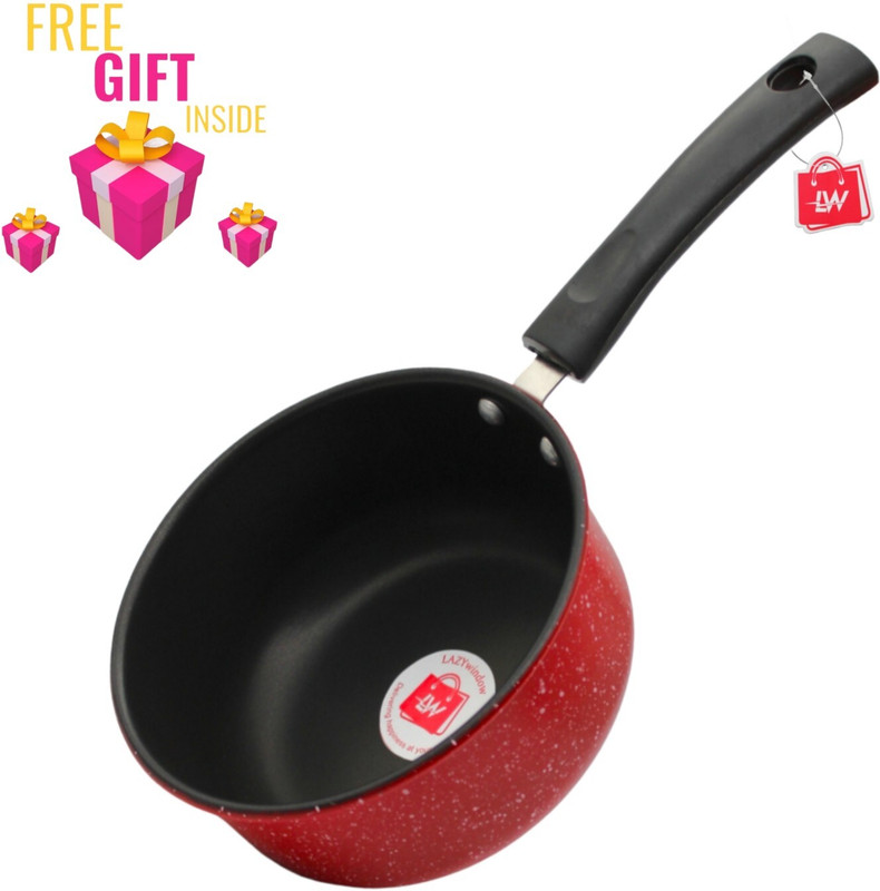 LAZYwindow Premium Quality Nonstick Sauce Pan/Tawa And Kadhai Induction Bottom Non-Stick Coated Cookware Set(Hard Anodised, 3 - Piece)