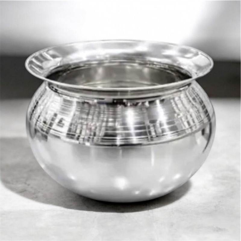 Swarn Bhumi Degchi, Gundu, Makhni Preparing Curd (Dahi) Pot Handi 1.5 L(Stainless Steel)