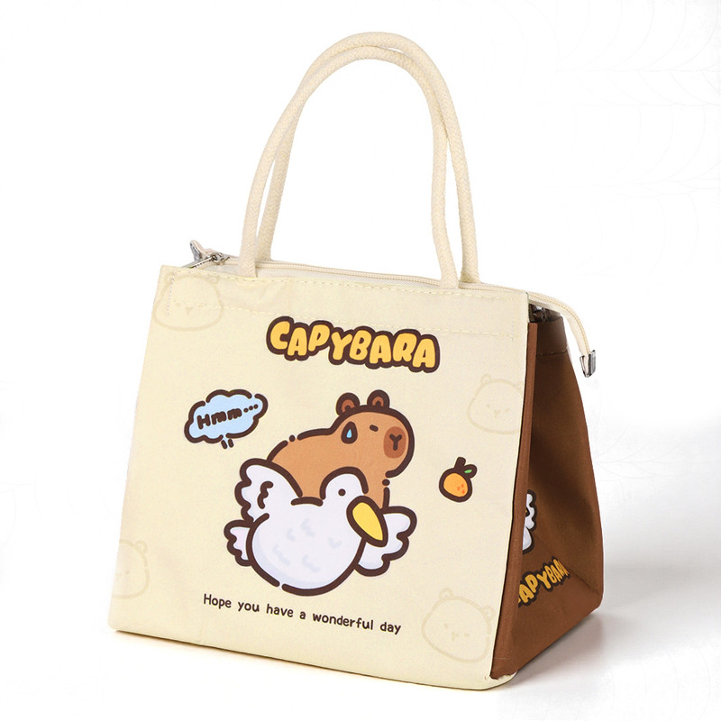 Ofifo Polyester Cooler Bag(Beige Collapsible)