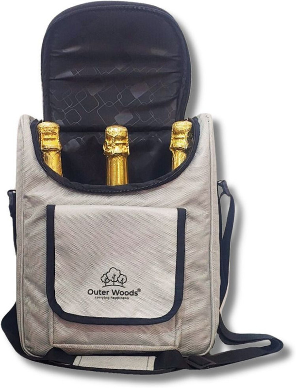 Outer Woods Nylon Cooler Bag(Black Collapsible)