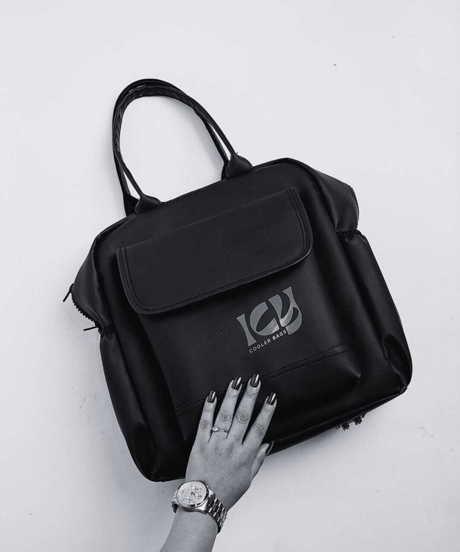 ICY Cotton Cooler Bag(Black Collapsible)