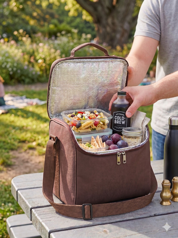 gustave Polyester Cooler Bag(Brown)