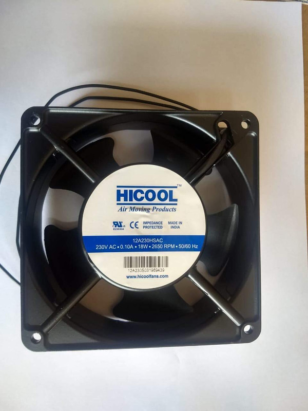 Electronic Spices 12A 230H SAC Hicool AC Cooling Fan, Size: 120 X 120 X 38 mm (hxlxw) Cooling Fan All in one Cooler(Black)