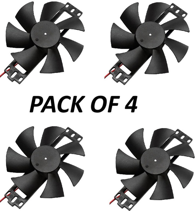 SG Flash PACK OF 4 18V Plastic Blade Cooling Fan for Induction Cooker Black Cooling Fan Cabinet Cooler(Black)