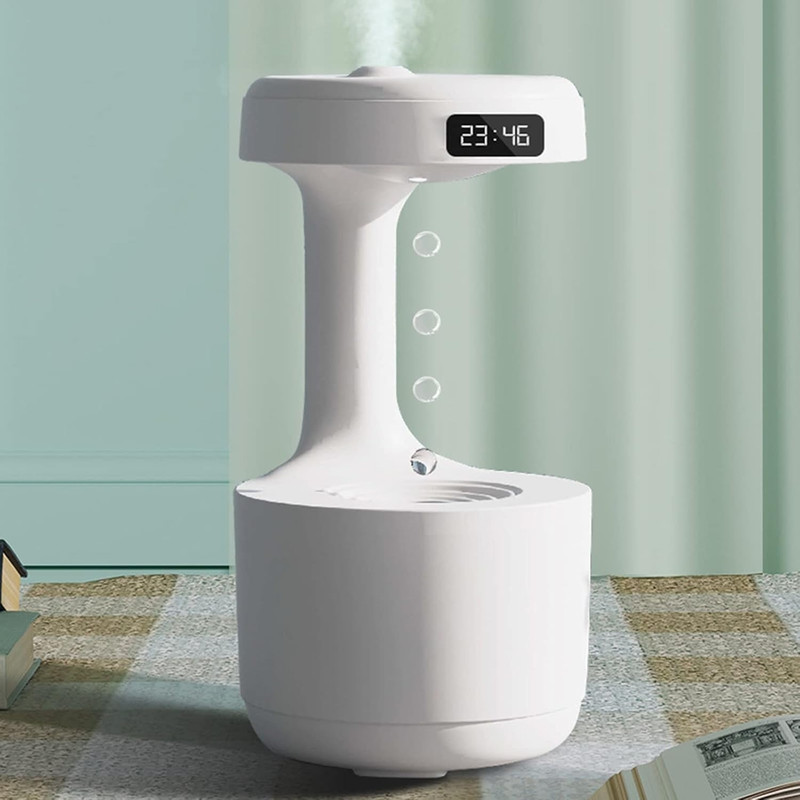 Gizitacore Cool Mist Humidifiers Water Droplet Backflow Creative Humidifier Liquid Cooling All in one Cooler(White)