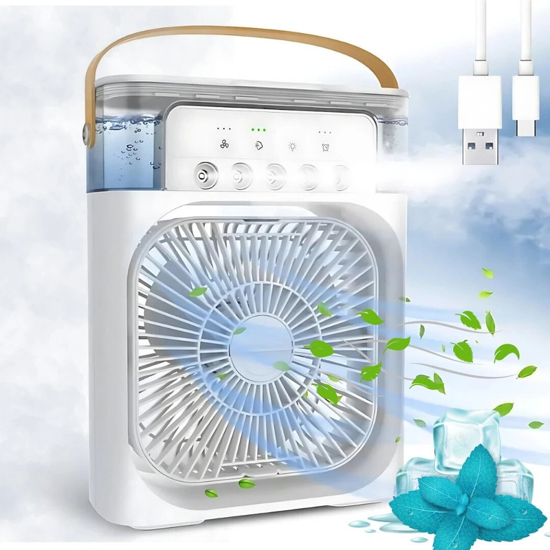 klopp MIST102 Cooling Fan All in one Cooler(White, Black, Purple)