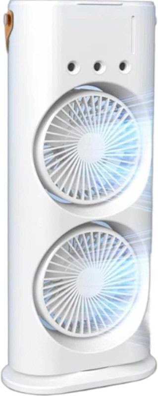 Awadhmart Mini Desk Fan with Cold Air & Spray Function Cooling Fan All in one Cooler(White)