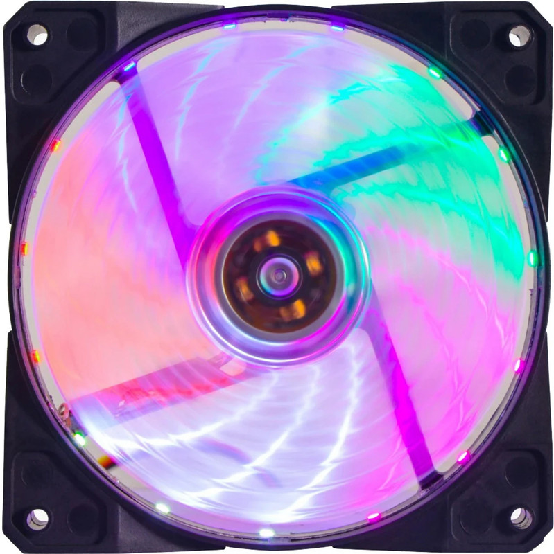 RRCART RGB LED PC Fan (5 Inch), Sealed Bearing, PWM Control for Computer Case Cooling Fan Cabinet Cooler(Black)