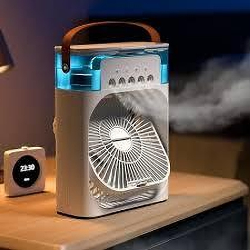 Sporty Mini Air Cooler with 7 Colors LED Light USB Air Cooler (Multicolor) Cooling Fan Cabinet Cooler(Multicolor)