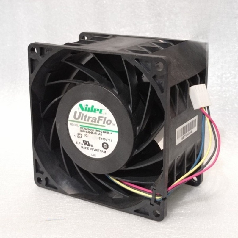 Enormity Nidec UltraFlo V92W54BS1M5-21A06 Axial Fan 54V=1.53A Air Cooling Fan 92*56mm Fan with Heat Sinks All in one Cooler(Black)