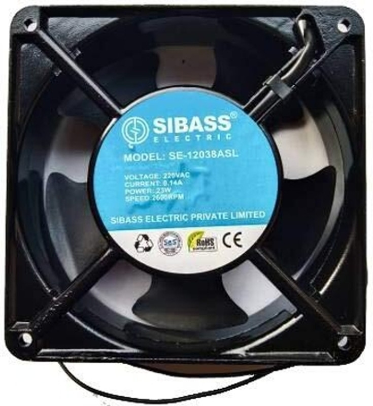 sibass Axial UPS Cooling Fan 120mm, 220 Volts AC 4 inch 2600 RPM Cooling Fan All in one Cooler(Black)