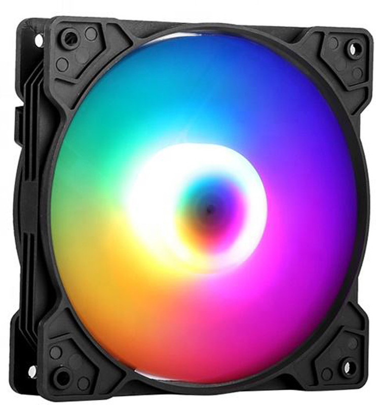 Imaashi High-Airflow 120mm RGB CPU Fan - 53.2 CFM, 16 dBA Silent, PWM & 3-Pin Support 12 Watts Computer PSU with 0 SATA Cables(Multicolor)